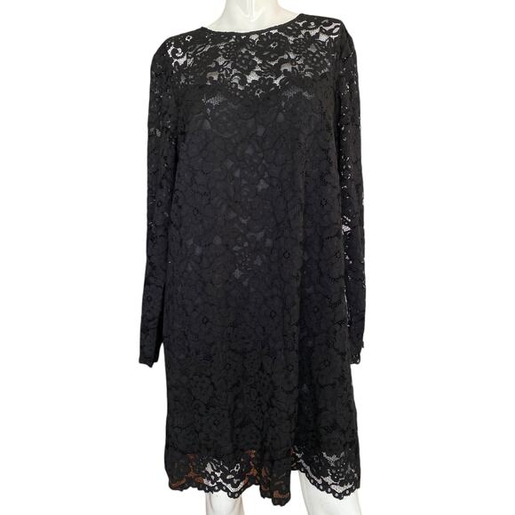 H&M Black Lace Retro Style Dress SIze 12 - Picture 1 of 5